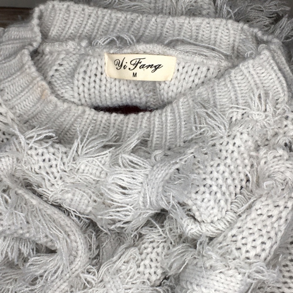 Grey Shaggy Cardigan